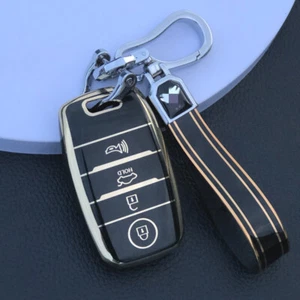 4 Button TPU Car Remote Key Case Full Cover Fob Holder Shell For Kia Optima Soul - Foto 1 di 22