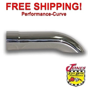 Stainless Steel Exhaust Tip Turn Down 3.5" Inlet - 3.5" Outlet - 15" Long - Picture 1 of 3