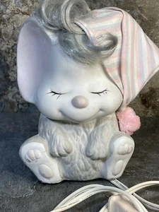 Vintage Nursery Lamp Sleeping Mouse Tested Works - Picture 1 of 14