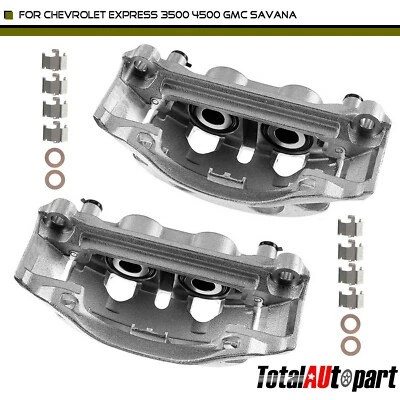 2x Pinza de freno de disco con soporte trasero para Chevrolet Express 3500 4500 GMC Savana Foto 1 de 4