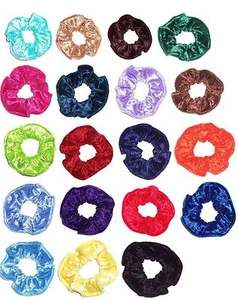 Corbata de tela de terciopelo para cabello Scrunchie Panne soporte cola de caballo Scrunchies de Sherry - Imagen 1 de 33