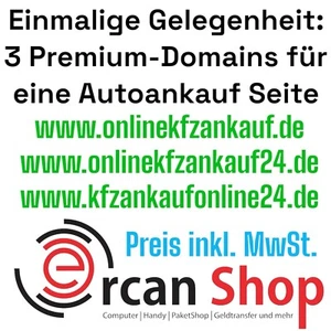 ✅3 AUTO ANKAUF PREMIUM DOMAINs⭐️ onlinekfzankauf.de + 24 + kfzankaufonline24.de⭐ - Bild 1 von 1
