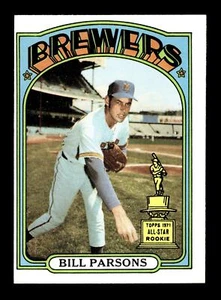 Bill Parsons 1972 Topps #281 estado casi nuevo - Imagen 1 de 2