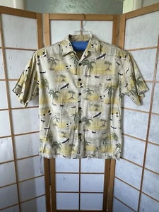 Cactus SZL hawaiianisches Shirt 55 % Baumwolle 45 % Rayon Made in Kuwait Palmen Ebenen - Bild 1 von 12
