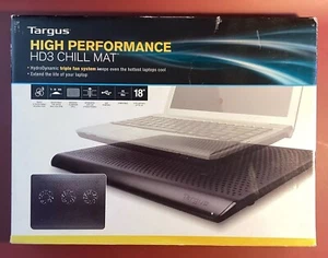 NUEVO EN CAJA TARGUS PORTÁTIL CHILL MAT HD3 CON 3 VENTILADORES Y PUERTO USB LED INCL. NEGRO - Imagen 1 de 14