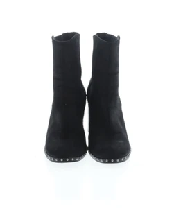 Rag & Bone Women Romi Boot Size 6.5 Black Waxed Suede Studded Block Heel Bootie - Picture 1 of 2