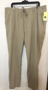 All in Motion New Mens XL Ripstop Khaki Pants Pull On Drawstring Quick Dry - Picture 1 of 7