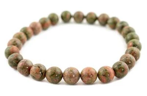 Round Unakite Beads 15mm Multicolor Gemstone 15 Inch Strand - Picture 1 of 3