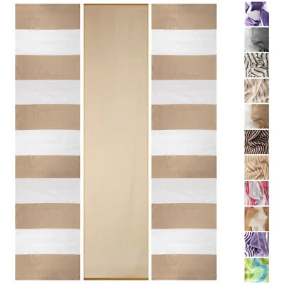 3er Pack Schiebegardine 60x260cm gestreift inkl. Zubehör Flächenvorhang Gardine - Bild 1 von 4