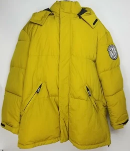 New DKNY Ultraloft Water Resistant Hooded Jacket Yellow Mens XL DX8MN413 - Picture 1 of 8