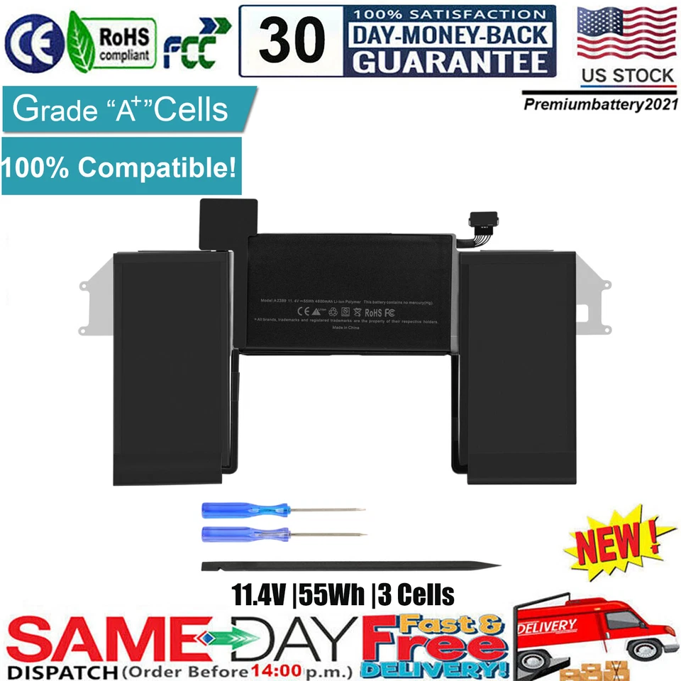 ✅Bateria A2389 A2337 para Apple MacBook Air 13" A2337 Air M1 entrada 2020 EMC 3598 - Imagem 1 de 4