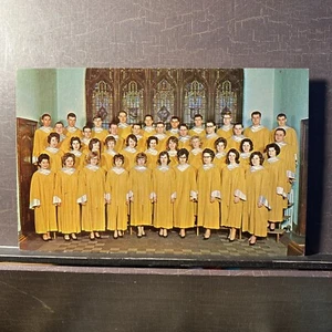 The Genevans A Cappella Choir Geneva College Beaver Falls PA Chrome Postkarte UND - Bild 1 von 2