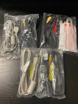 GENUINE CANON Sync Data USB Cable Cord & AV Cable Cord - Canon PowerShot NEW X3 - Image 1 of 2