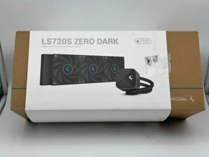 DeepCool LS720S ZERO DARK Liquid Cooler 360mm 4th Gen Pump 3100RPM 300w READ - Picture 1 of 6