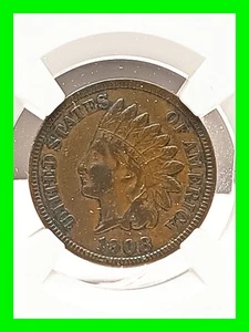 1908-S Indian Head Penny 1 Cent - NGC XF Details - alte Reinigung - Stichtag - Bild 1 von 5