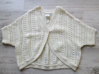 ❤ Bebé GAP Niñas Suéter Cárdigan 3 3T Crema Manga Corta Algodón Marfil Foto 1 de 4