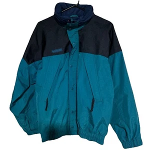 Columbia Bugaboo Windbreaker Jacket Men's Medium Blue Green Shell Only 90s Y2K - Picture 1 of 20