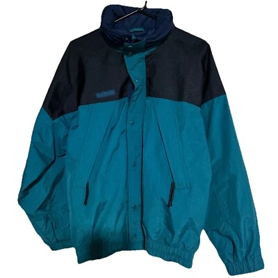 Columbia Bugaboo Windbreaker Jacket Men's Medium Blue Green Shell Only 90s Y2K - Image 1 of 4