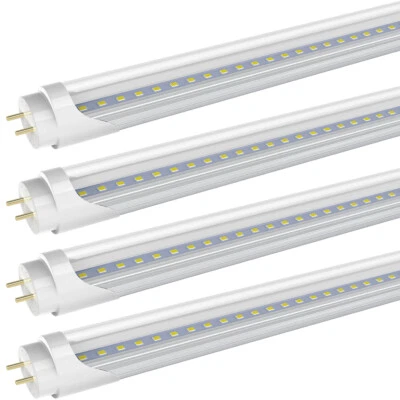 4 Pack 2FT LED Shop Lights 9W 6000K G13 2FT LED Tube Light Bulbs Clear Cover - Image 1 of 4
