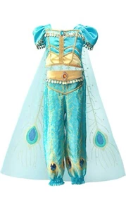 Aladdin Princess Jasmine Cosplay Kids Halloween 100cm 2T-3T SAME DAY SHIPPING - Picture 1 of 7