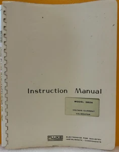 Fluke 1964 Model 382A Voltage / Current Calibrator Manual. - Picture 1 of 2