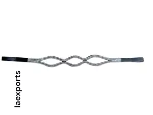 Designer Clear Crystal Leather Browband*Great gift idea bridel tack Brow band - Picture 1 of 4