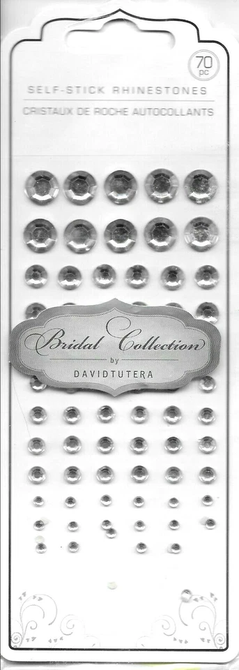 Pegatinas artesanales de diamantes de imitación cristal transparente boda baile formal bling David Tutera Foto 1 de 1