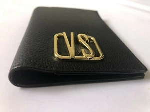  VICTORIA'S SECRET BLACK LOGO PASSPORT COVER & ID CARD CASE HOLDER WALLET - Picture 1 of 5