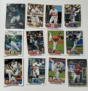 12 Card Mixed Lot Topps 2023 series 1 base , Bowman Platinum 2024 Topps Chrome - Picture 1 of 11