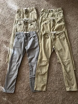 Lot of 6 Boys Levi’s Size 12 Pants Bundle Levis 511 Slim Levis Jeans Khaki/Gray - Image 1 of 4