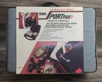 Vintage BMI Portpak+ 30 Cassette carrying case tote bag New Grey/Black #130/30 - Image 1 of 4
