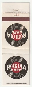 FUNDA MATCHBOOK - ROCK OLA CAFÉ - CAROLINA DEL NORTE Y VIRGINIA - RESTAURANTE - Imagen 1 de 3