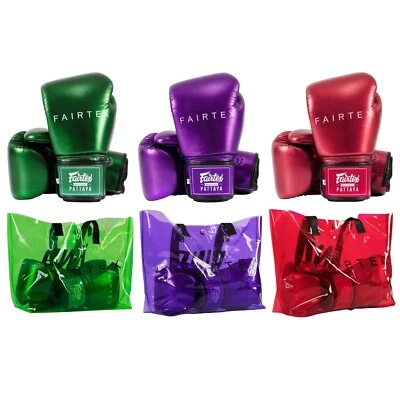 Fairtex Metallic Boxing Glove Muay Thai BGV22 MMA Fighter Sporting Microfiber - image 1 of 4