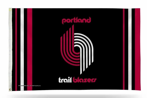 Portland Trail Blazers Flag Banner 3x5 Retro Design Premium Outdoor Basketball Cover