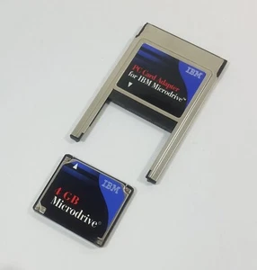 Original IBM Compact Flash CF-Adapter PCMCIA + 4GB Microdrive 00N8075 13G1762 - Bild 1 von 3