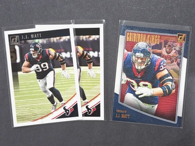 J.J. Watt 2018 Donruss Gridiron Kings #GK-18 + Base (x2) #113 (3 tarjetas Tot) Foto 1 de 2