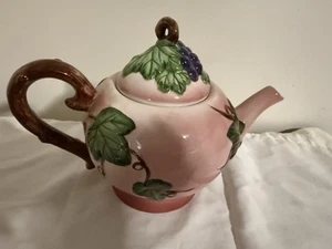 Formalitäten Lila Weinreben Baum Bros Majolika Teekanne Sammlung Rosa Lesen - Bild 1 von 6