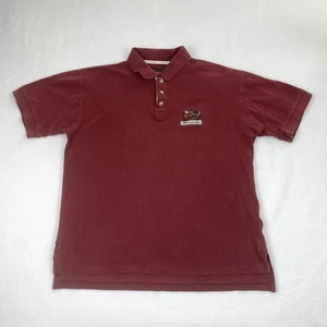 Vintage Browning Polo Shirt Men's Size L Maroon Short Sleeve Embroidered Deer - Bild 1 von 12