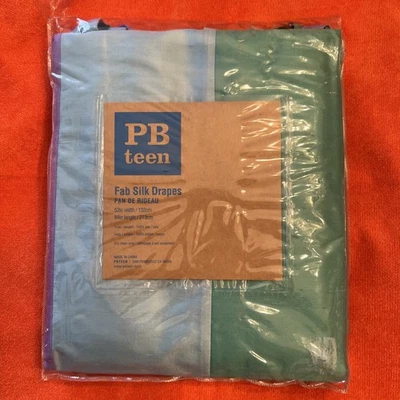 "Cortina forrada Pottery Barn Teen colorida fabulosa seda 52"" x 84"" - 1 panel NUEVO Foto 1 de 4