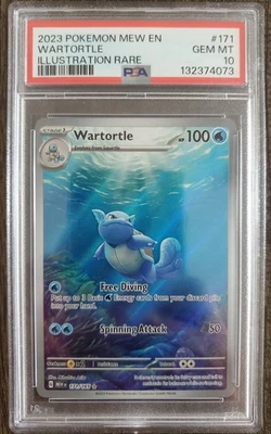 2023 Pokémon Mew EN Wartortle #171 PSA 10 🔥 GEM MINT Holo TCG Card - Image 1 of 2