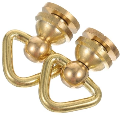  2 pezzi per bottoni a sfera in ottone Rivets D Rings Rivets Chiavi a vite per - Immagine 1 di 4