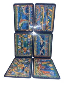 Balarinji Authentic Australia 6 Tischsets Aborigines Tiere und Zeremonien - Bild 1 von 4
