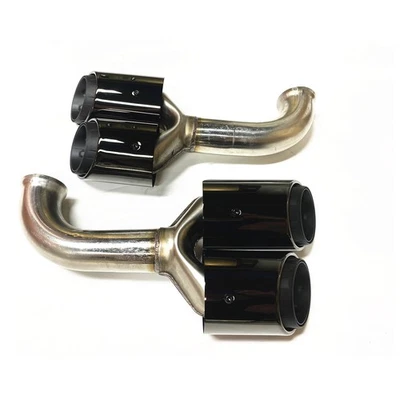 Par de tubos de escape traseros USS para Porsche Cayenne V6 2011 2012 2013-2014 Foto 1 de 4