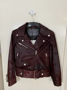 Stand Studio Icon Cow Hide Biker Jacket Size 36 (Small) Very Rare - Picture 1 of 15
