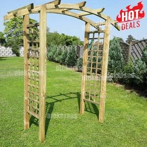 Gartenbogen Pergola Rosenbogen Torbogen Rankhilfe Kiefernholz 150x60x210cm DE - Bild 1 von 6