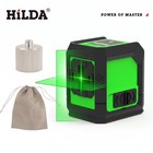 HILDA Kreuzlinienlaser 2 Linien grün selbstnivellierend Nivelliergerät Magnet