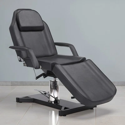 Hydraulische Kosmetikliege Therapieliege Massageliege Behandlungsliege Schwarz - Bild 1 von 4