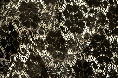Black Lace Fabric, 60" wide, Apparel, costume, crafts - Image 1 of 4