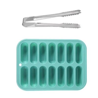  14 Gitter Silikon-Eiswürfelschale mit Deckel-Eiswürfelbereiter für den - Bild 1 von 4