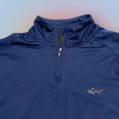 GREG NORMAN GOLF Men’s Large Blue 1/4 Zip Performance Sweatshirt - Image 1 of 2